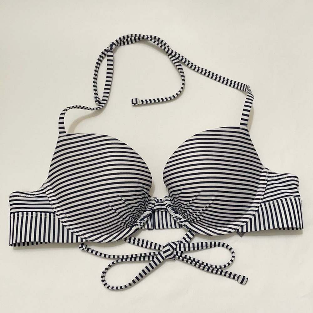 AERIE Perkier Pushup Striped Bikini Top